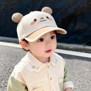 巨好看的宝宝帽子棒球帽春季洋气可爱一岁儿童鸭舌帽遮阳男宝春款
