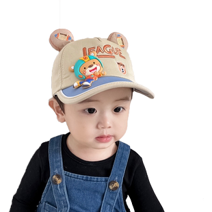 儿童帽子秋冬款男童棒球帽2025新款男孩鸭舌帽秋天宝宝遮阳帽防晒