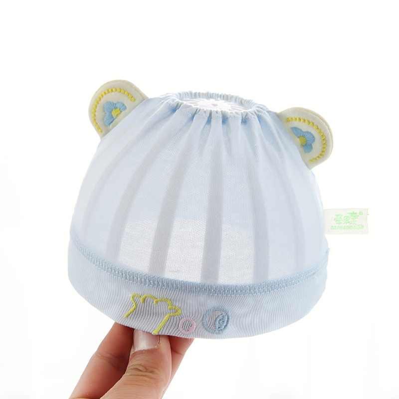 婴儿帽子夏季薄款新生儿空顶胎帽