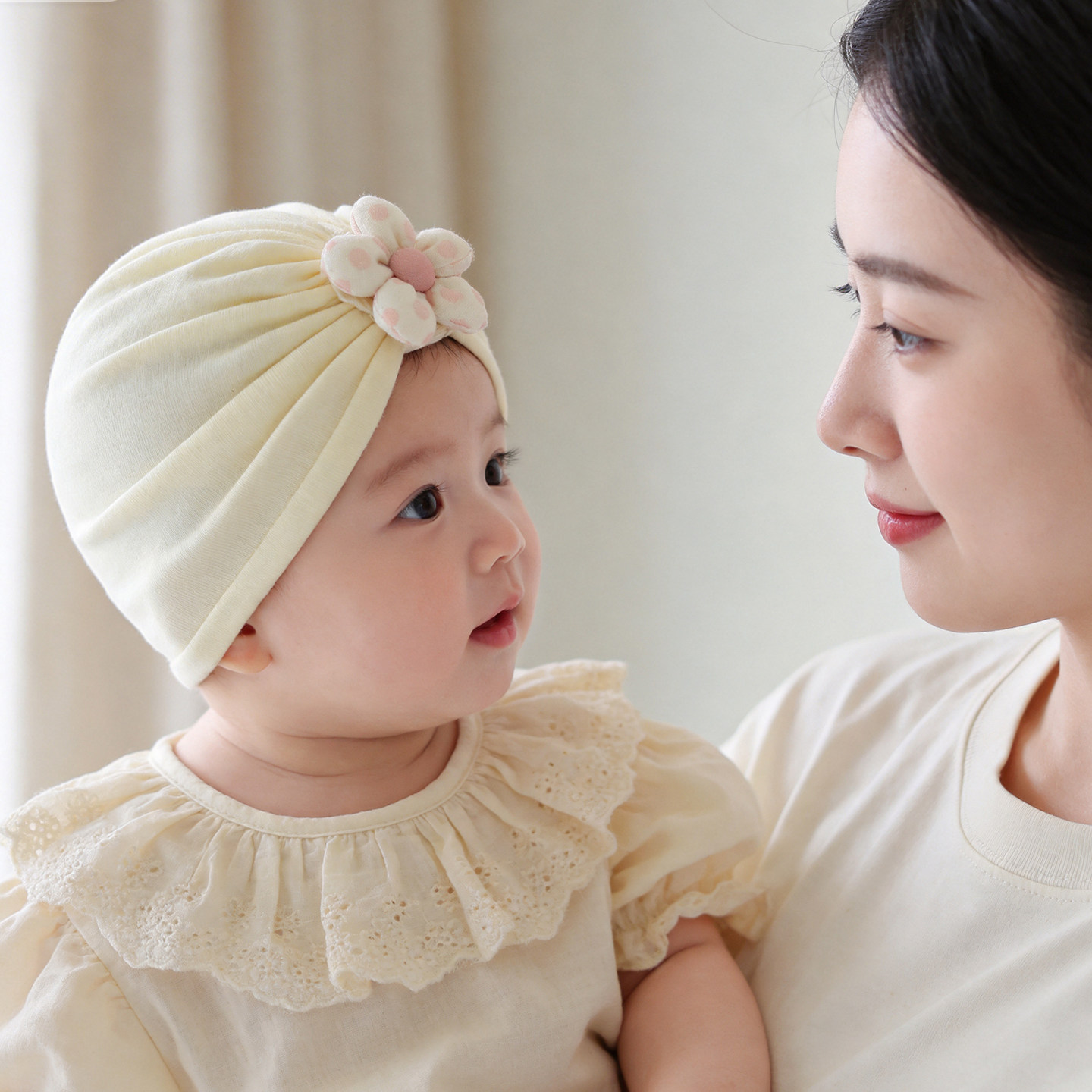 婴儿帽子夏天薄款印度帽女宝胎帽图片