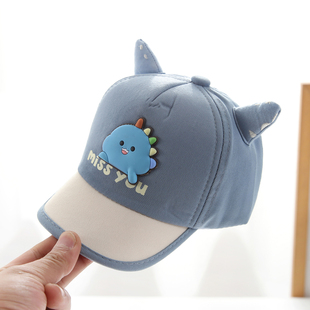 婴儿帽子春秋季男宝宝棒球帽洋气可爱超萌小月龄婴幼儿鸭舌帽遮阳