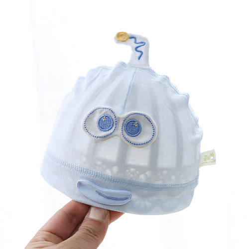 婴儿帽子夏季薄款胎帽遮囟门