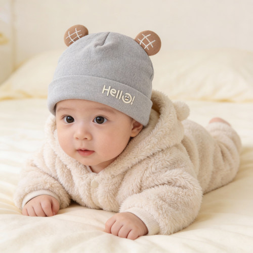 婴儿帽子秋冬季保暖胎帽