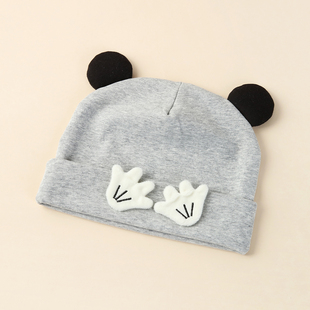 婴儿帽子6到12个月男宝宝护囟门帽春秋季薄款小月龄婴幼儿外出帽
