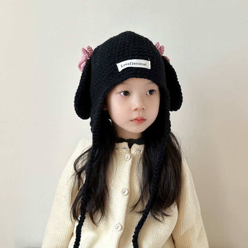儿童帽子女款2024新款女童毛线帽