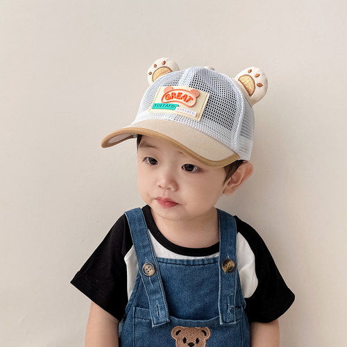 儿童帽子夏季薄款透气男童棒球帽