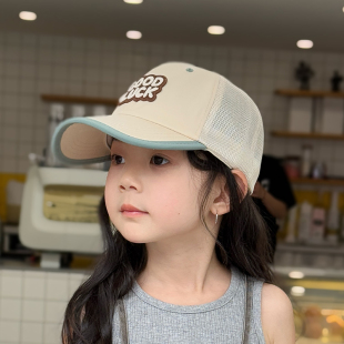 儿童帽子女款2025新款女童棒球帽户外遮阳防晒女孩鸭舌帽韩版薄款
