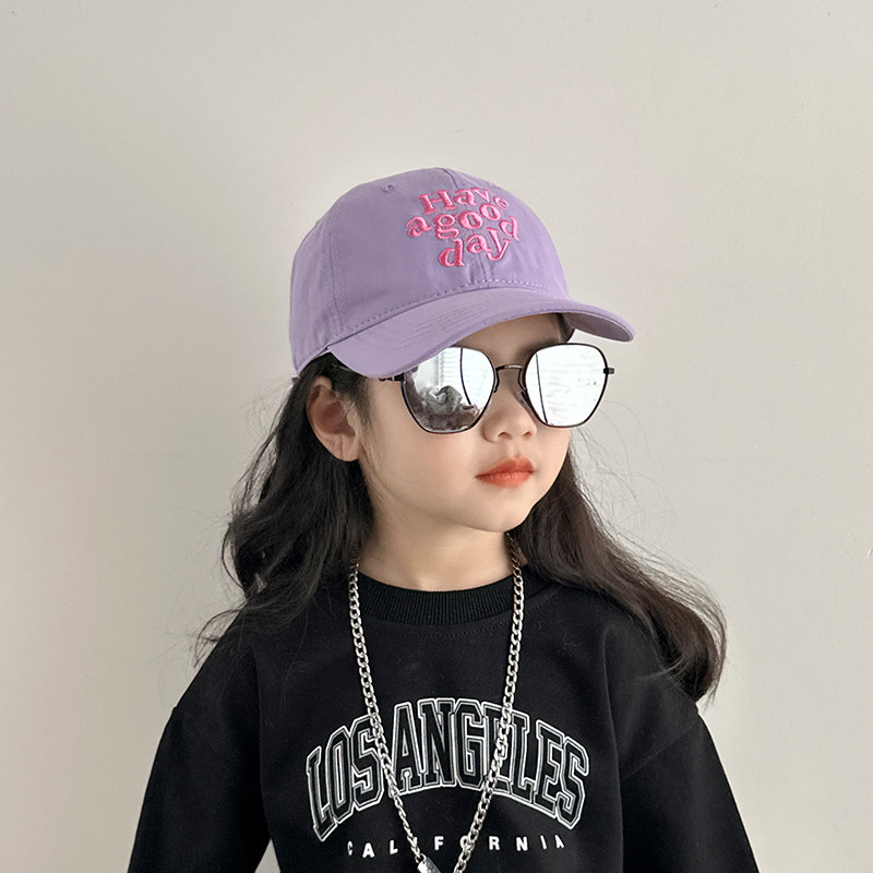 儿童帽子女款2025新款春夏季女童棒球帽韩版洋气女孩户外鸭舌帽潮