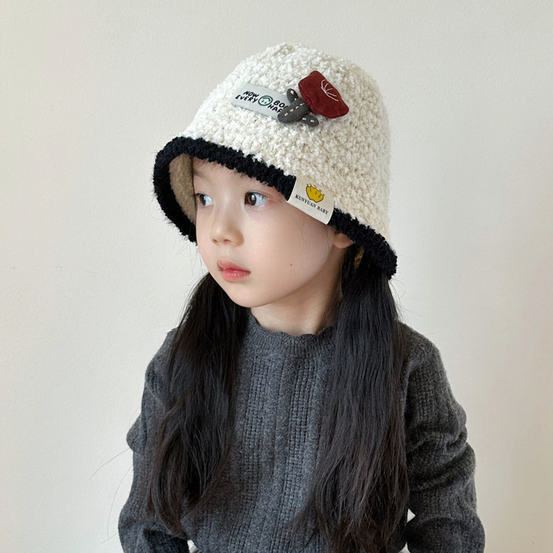 女童帽子秋冬季儿童渔夫帽冬天