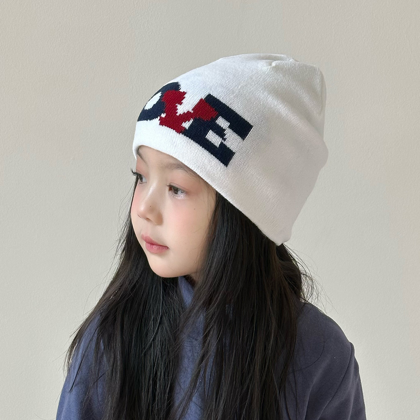 儿童帽子女孩冬天毛线帽冷帽洋气