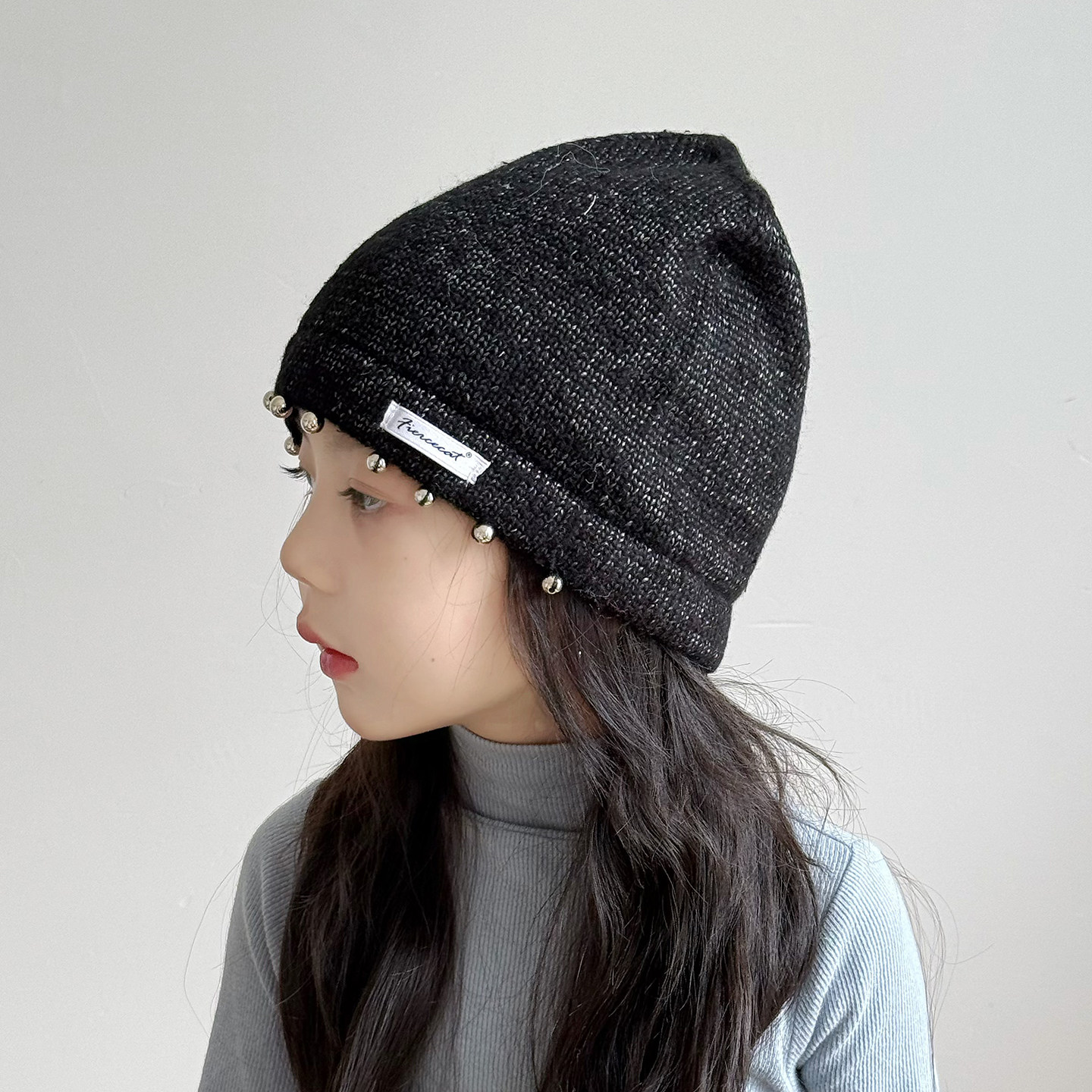 儿童帽子秋冬季女孩女童毛线帽韩系简约针织帽洋气保暖冷帽冬天帽