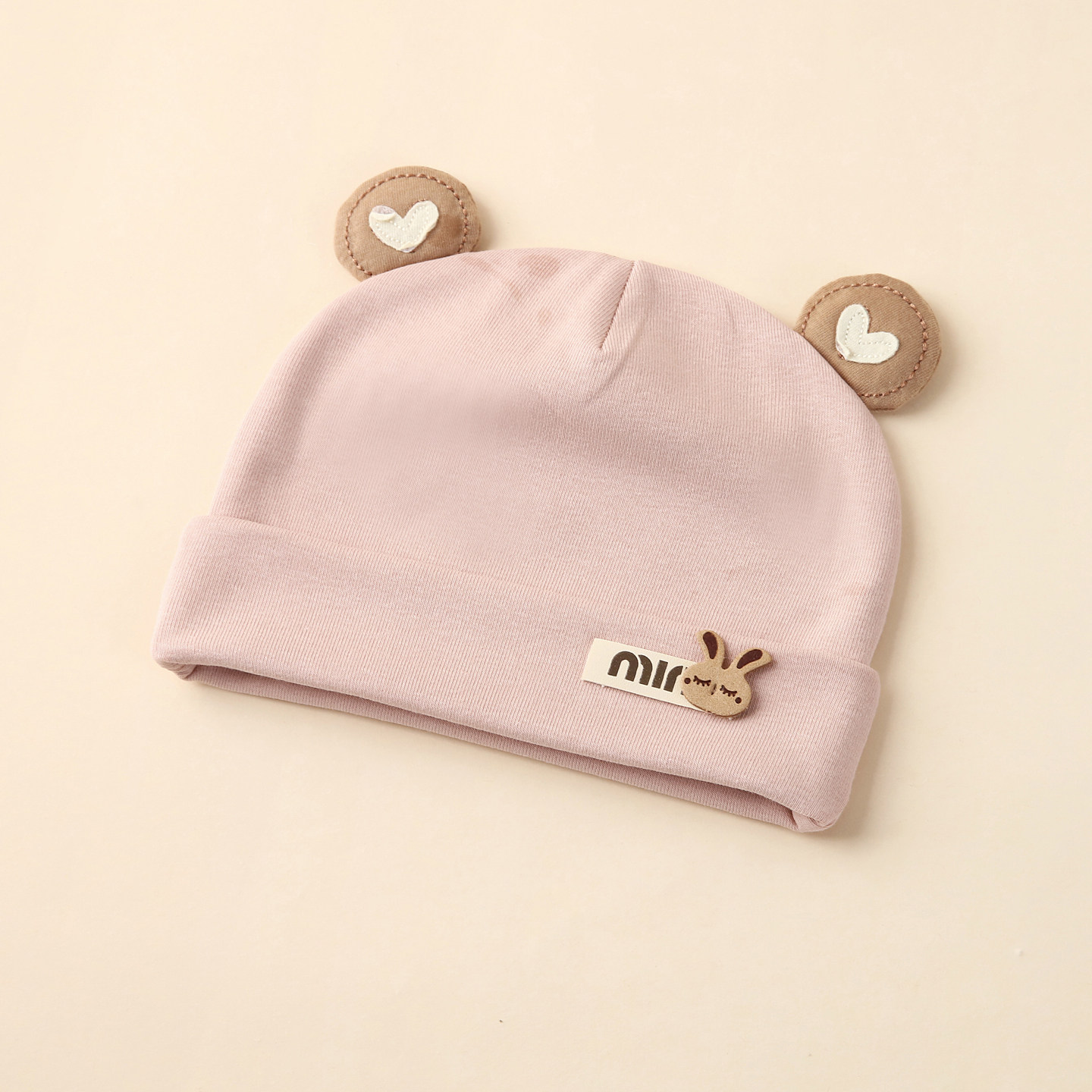 婴儿帽子0到3个月女宝胎帽秋冬季小月龄宝宝护囟门帽六个月外出