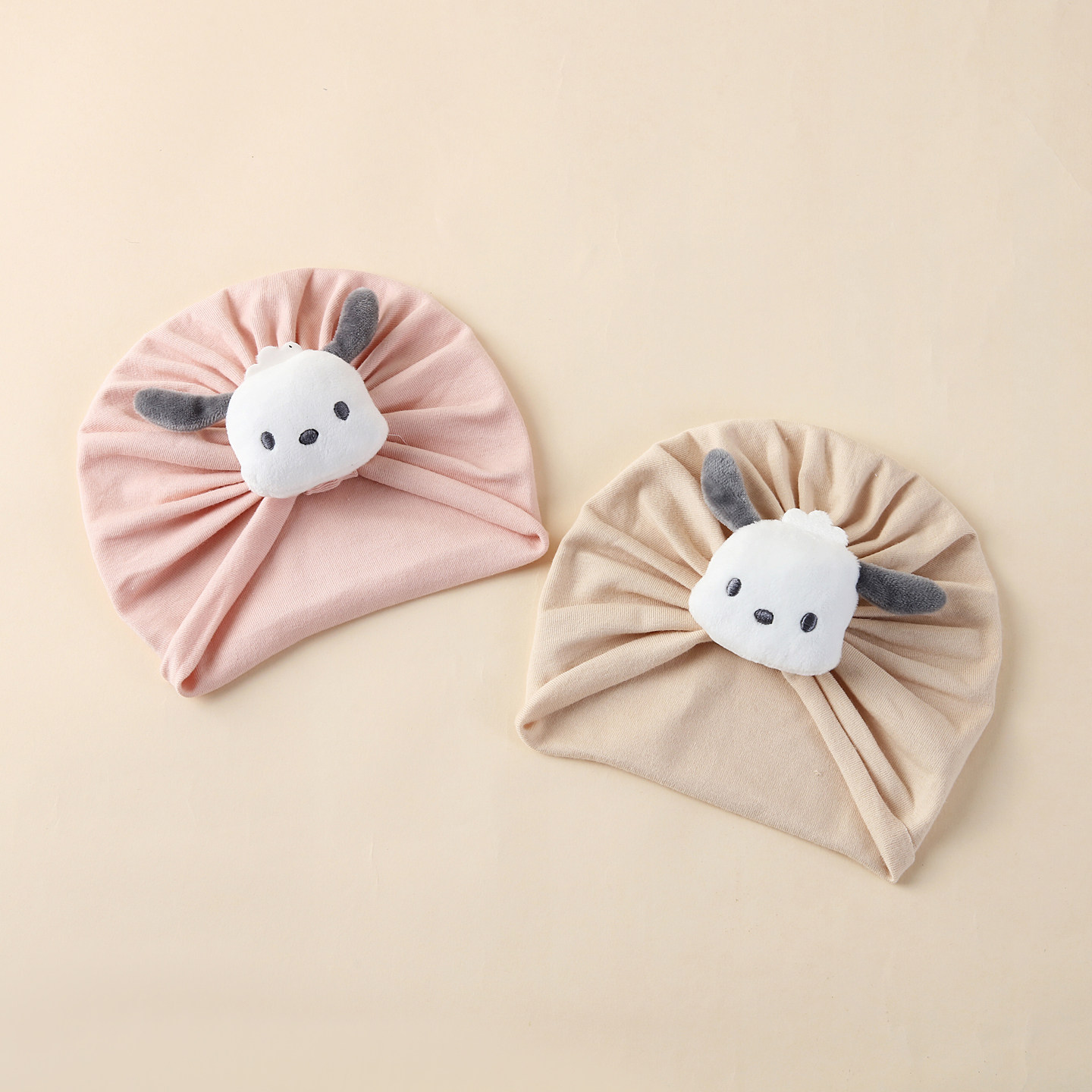 婴儿帽子0到3个月新生儿胎帽秋冬季宝宝护囟门帽六个月婴幼儿洋气