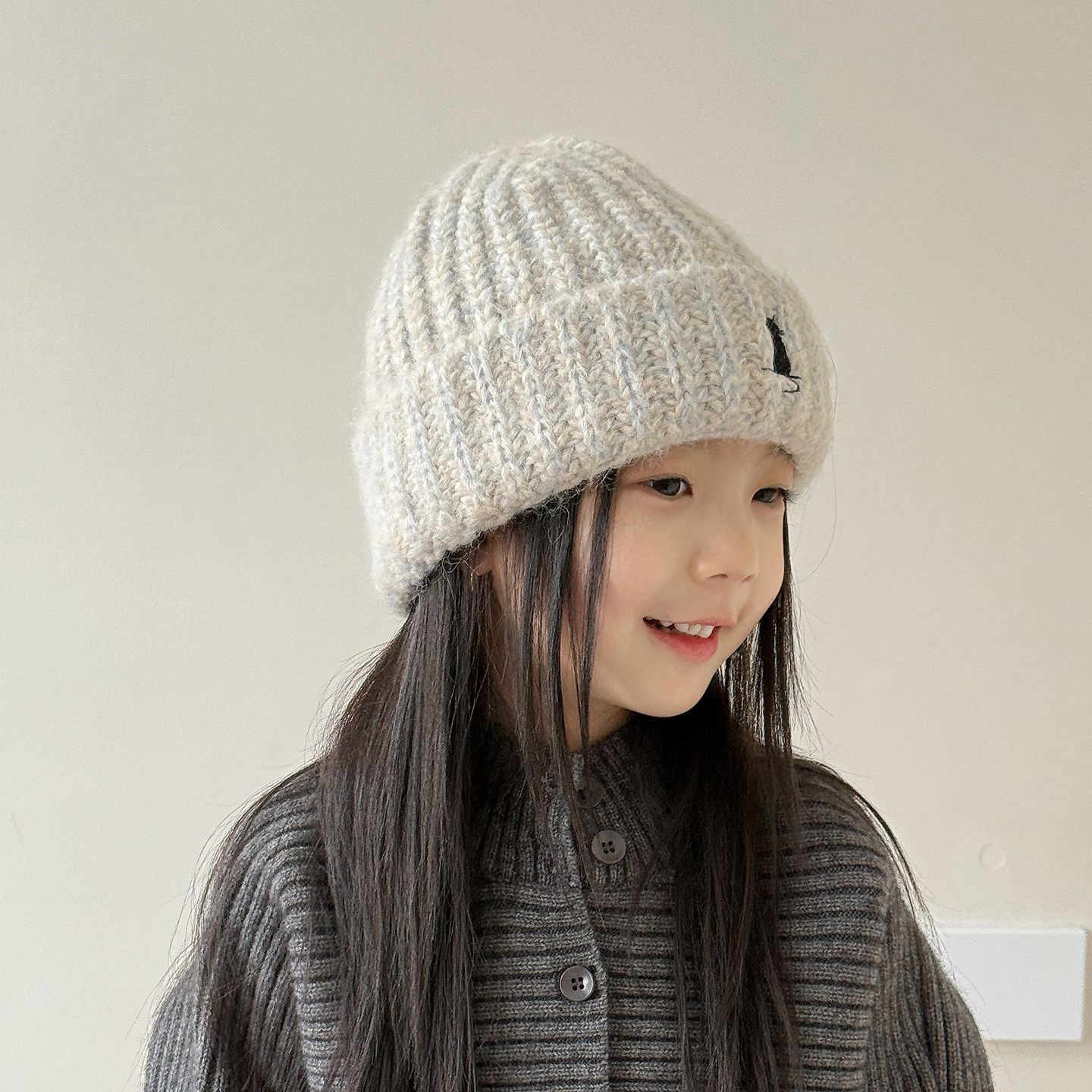 女童帽子秋冬季毛线帽韩版女孩
