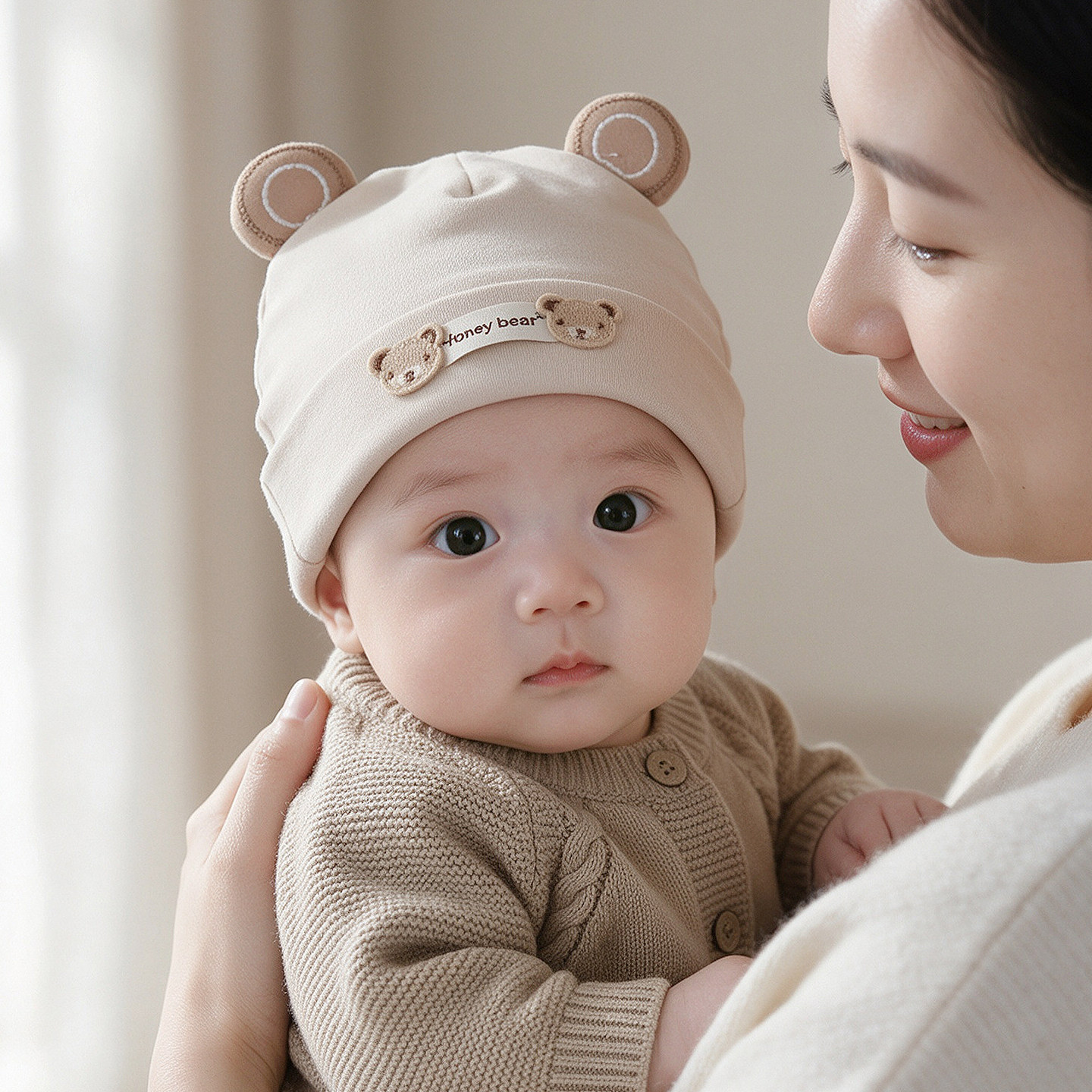 婴儿帽子0到3个月新生儿宝宝胎帽