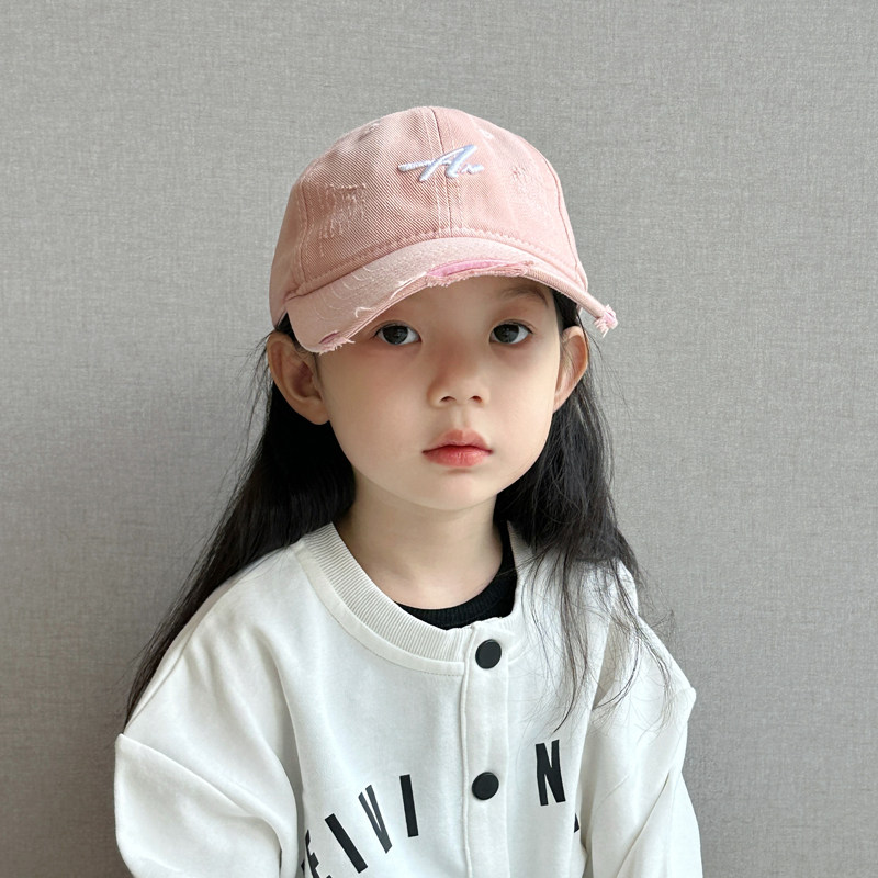 儿童帽子女款2025新款棒球帽韩系女孩遮阳鸭舌帽外出女童男童帽子