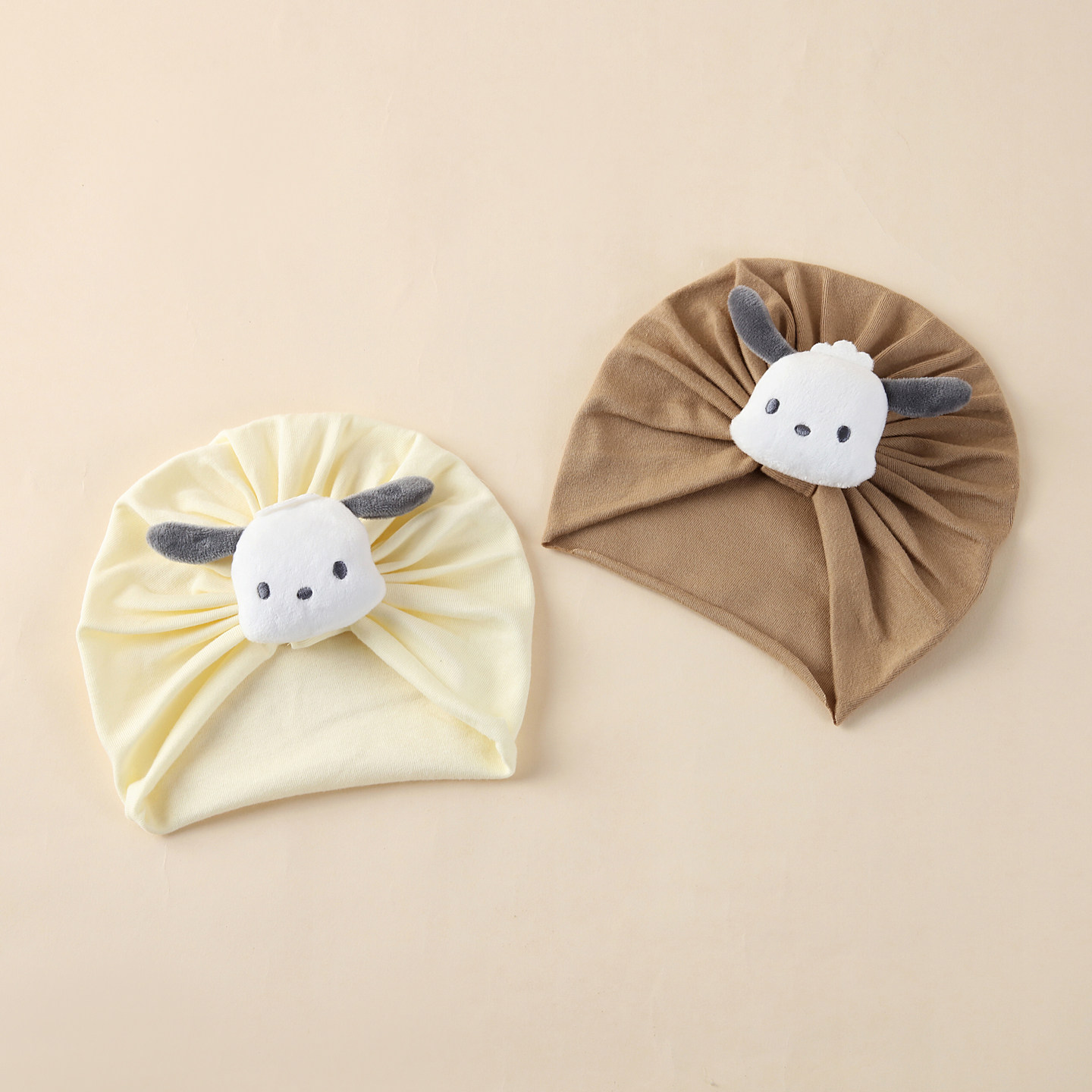 婴儿帽子0到3个月胎帽秋冬季护囟门帽初生儿洋气六个月新生儿可爱