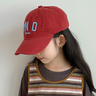 儿童帽子春季女孩女童棒球帽潮流韩版男孩男童遮阳户外鸭舌帽薄款