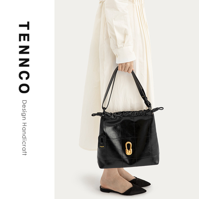 【特价清仓】TENNCO【软袋包】通勤真皮托特包大容量单肩斜挎大包