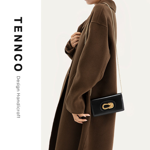tennco真皮设计款链条长款手机包