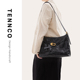 TENNCO原创 黑金大托特包 头层植鞣牛皮通勤大容量单肩包hobo包