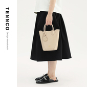 6折特价 TENNCO 花瓣包 夏季 小众设计真皮斜挎水桶包手提包