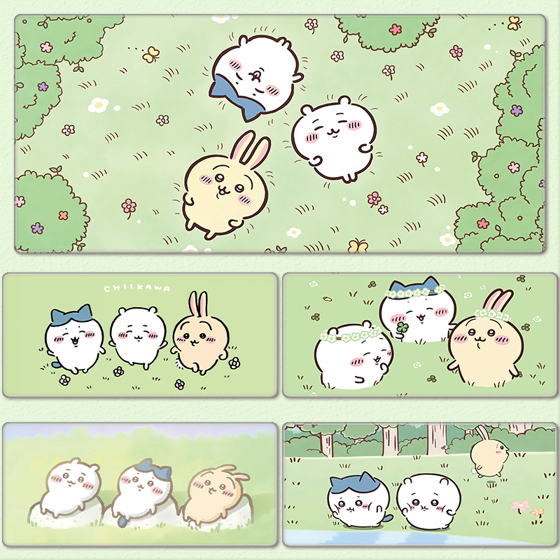 乌萨奇chiikawa可爱鼠标垫超大号女生笔记本电脑办公吉伊卡哇桌垫