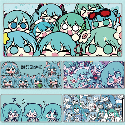 初音未来鼠标垫可水洗防滑锁边