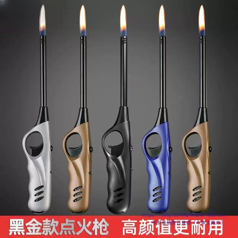 点火枪电子点火器煤气灶天然燃气厨房加长手柄明火打火机点火器枪