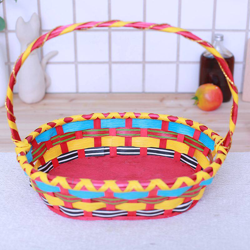 과일 바구니 등나무 선물 바구니 휴대용 포장 과일 가게 특별 슈퍼마켓 선물 바구니 바구니 따기 댄스 바구니