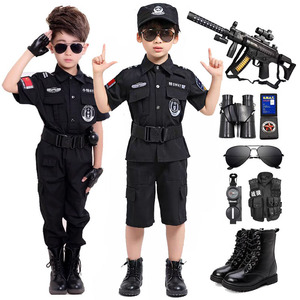 儿童特警服套装衣服幼儿园军人特种兵装备角色扮演警官服警察玩具