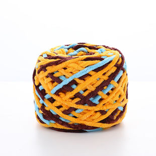 买5团送1团冰条线165克围巾围脖线单股冰条线粗毛线勾拖鞋