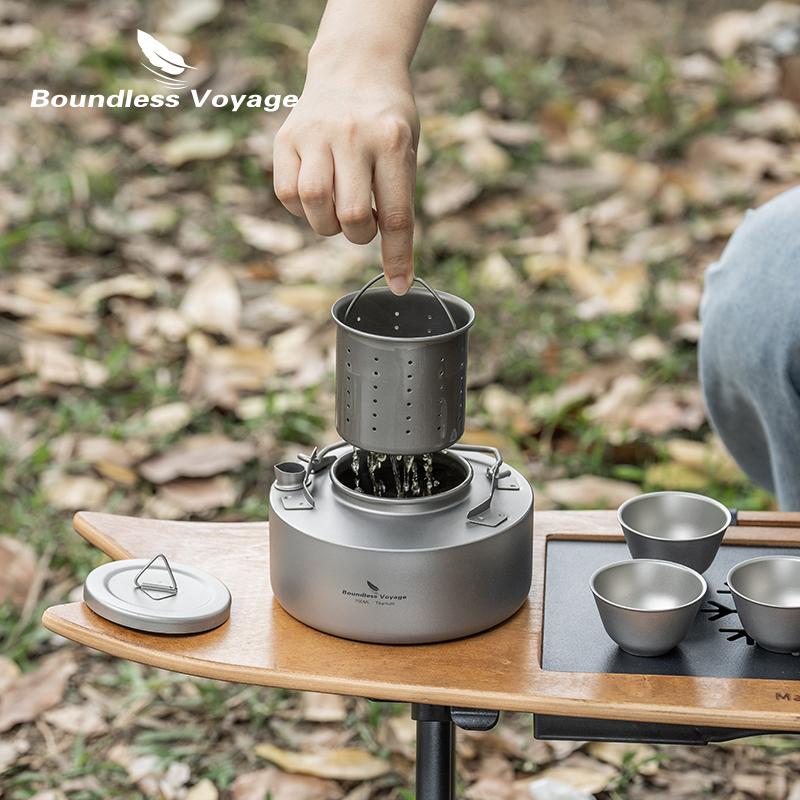 纯钛便携式大容量煮茶壶