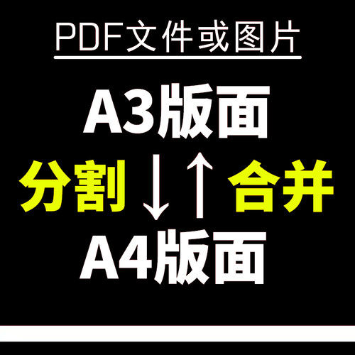 pdf文档a3转换a4排版页面转换打印格式分割裁剪word试卷页码合并