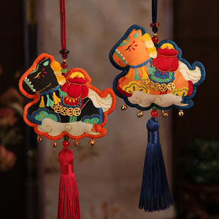 香囊香包刺绣手工diy|材料包马年艾草车挂件平安符随身送朋友礼物