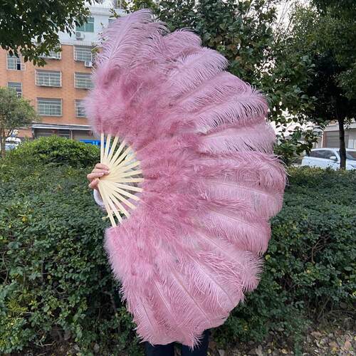 羽毛扇子70cm半径大号鸵鸟毛扇子