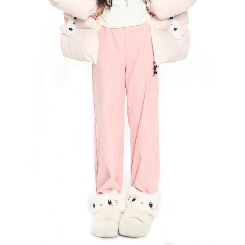 可爱休闲中腰奶呼呼软糯长裤