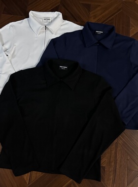 RTIMFD水滴拉链高支德绒打底polo保暖长袖双面自发热300g内搭长袖