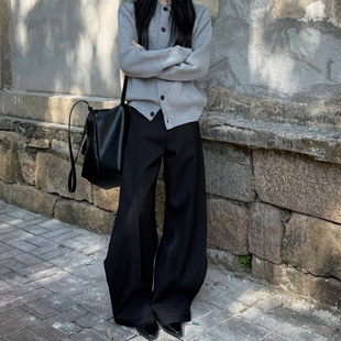 RTIMFD 立体绗缝捏褶廓形重磅西裤通勤休闲长裤男型 秋冬通勤神裤