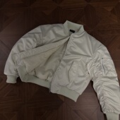 MA1飞行夹克香槟色 RTIMFD 3M美式 bomber棉服短宽廓形三防棒球服