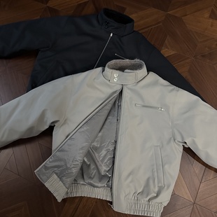 RTIMFD羊驼毛领座山雕哈灵顿G9棉服bomber飞行夹克厚外套Cleanfit