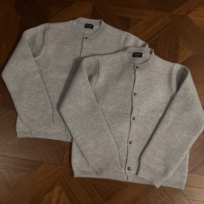 泽西风格雷系仿羊绒水钻纽扣毛衣