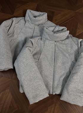 RTIMFD解构廓形软糯空气层G9哈灵顿围巾棉服Cleanfit短宽面包棉衣