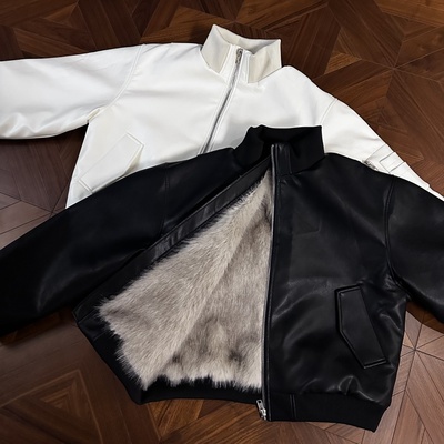 狐狸毛染尖三防皮座山雕棉服