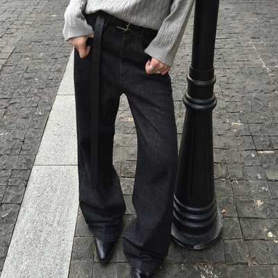 红边原牛高端黑牛水洗牛仔裤