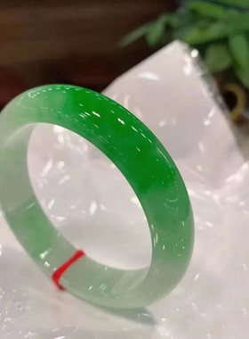 清仓随机天然缅甸老坑A货翡翠手镯女款冰糯种飘花阳绿色翡翠玉手