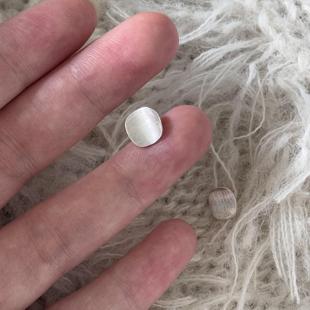 Gulaya S925银针拉丝圆片耳钉女简约冷淡风耳饰 Earrings 古拉雅