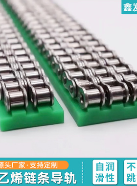 T型双排三排聚乙烯链条导轨工业输送UPE塑料轨道耐磨条12a16a导槽