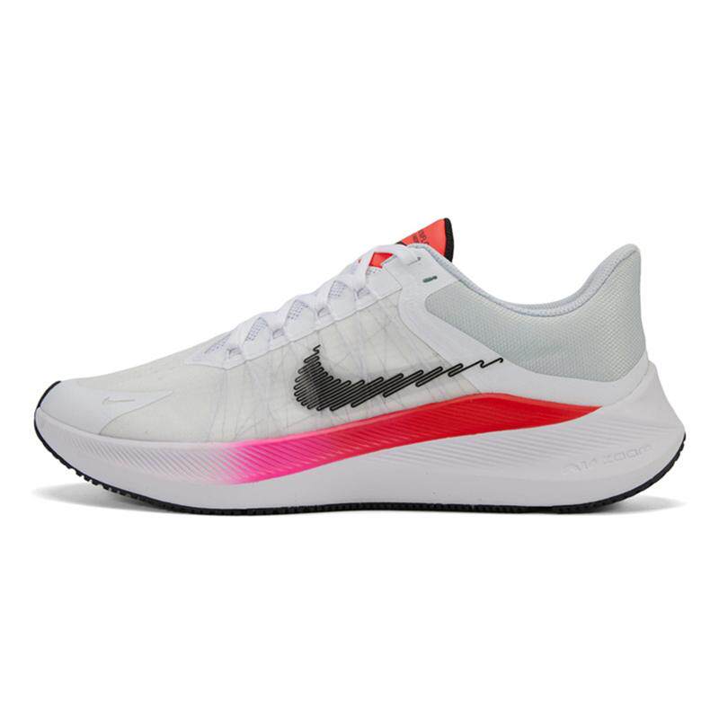 Nike Zoom Winflo 8 透气 低帮 跑步鞋 男款 白粉红