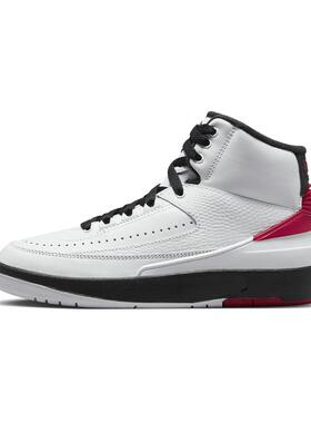 Jordan Air Jordan 2 Chicago 高帮 复古篮球鞋 GS 白红色